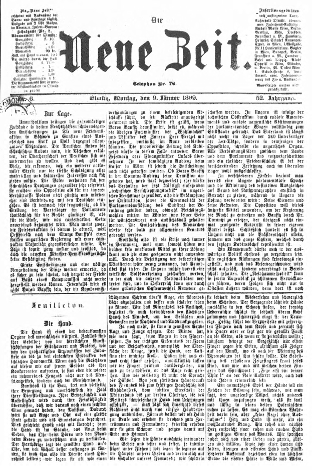 Titelblatt einer Zeitung mit der Überschrift "The News of the World", das ein Schwarz-Weiß-Foto eines ernst aussehenden Mannes in Anzug und Krawatte zeigt, der konzentriert in die Ferne starrt.