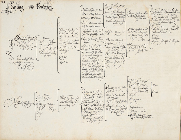 Ein altes Buch mit einer handschriftlichen Familiengeschichte, die die Familienmitglieder eines Mannes zeigt, der bei einem Autounfall starb.