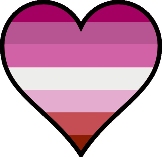 Ein pinkfarbenes Herz mit horizontalen Streifen in Pink, Weiß und Rot, das die transgender-Flagge repräsentiert und Unterstützung für die Ehe für alle symbolisiert.